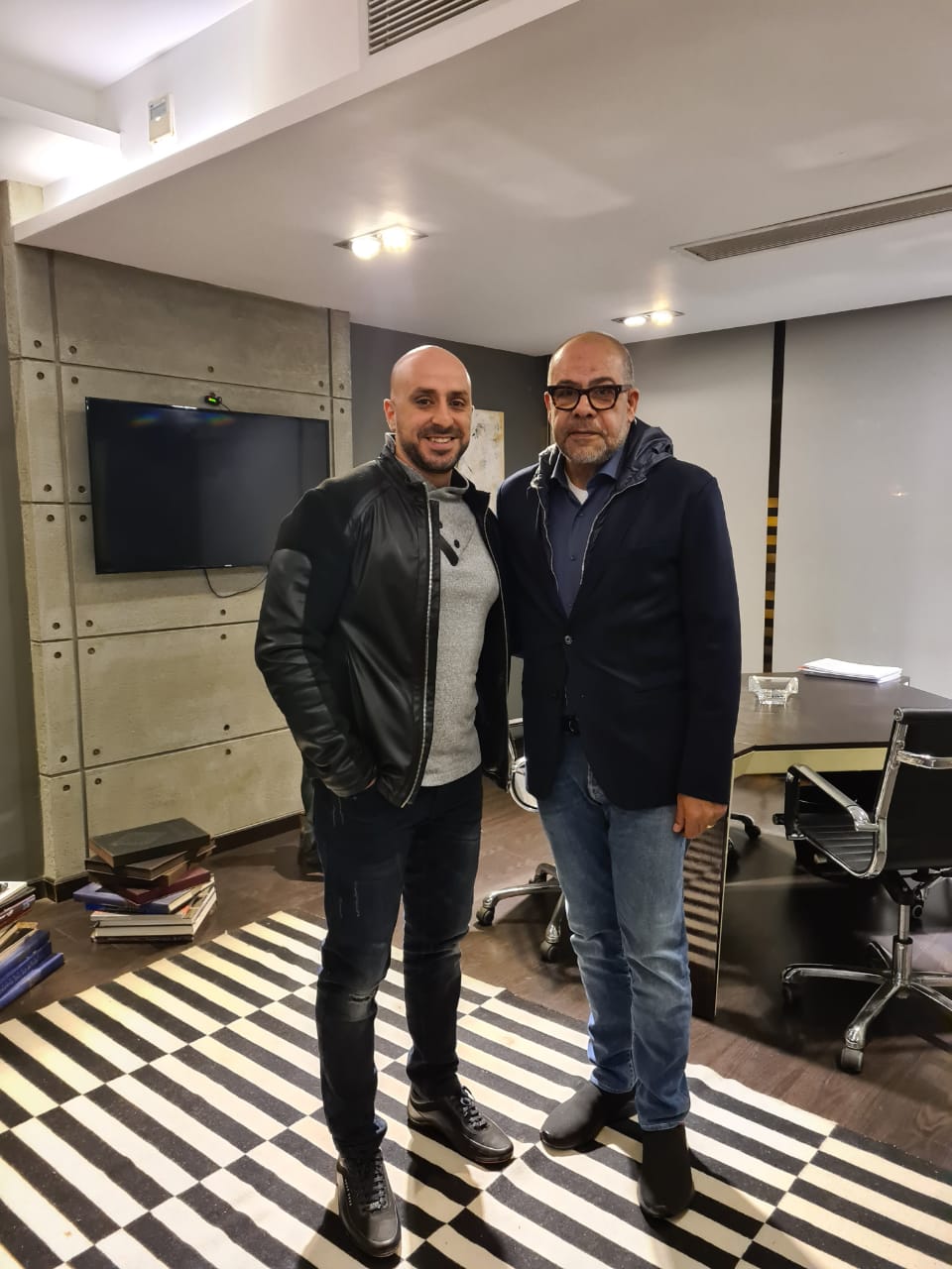 أحمد وهيب ووزير الإعلام الأسبق أنس الفقي - Ahmed Waheeb with Former Minister Anas El-Feki