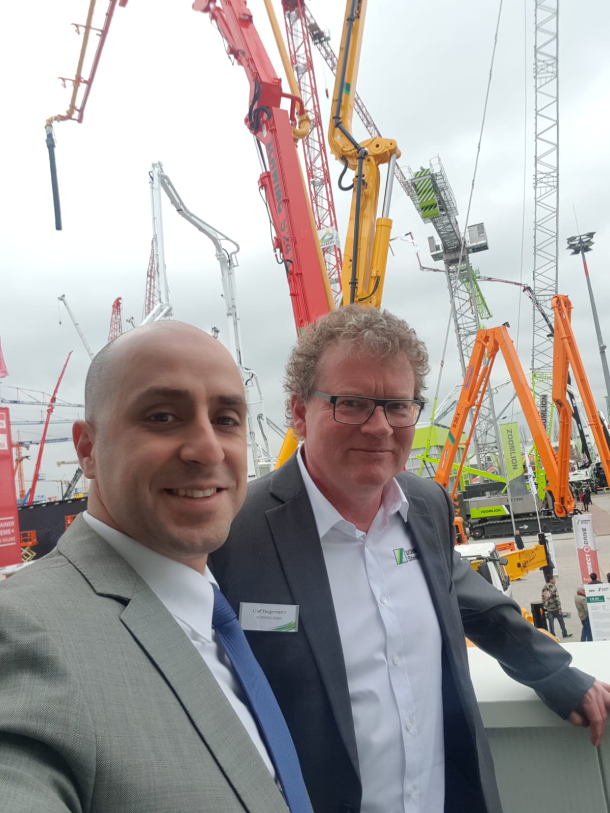 أحمد وهيب ومدير توكيل SCHWING Stetter الألمانية - Ahmed Waheeb with Director of SCHWING Stetter Germany